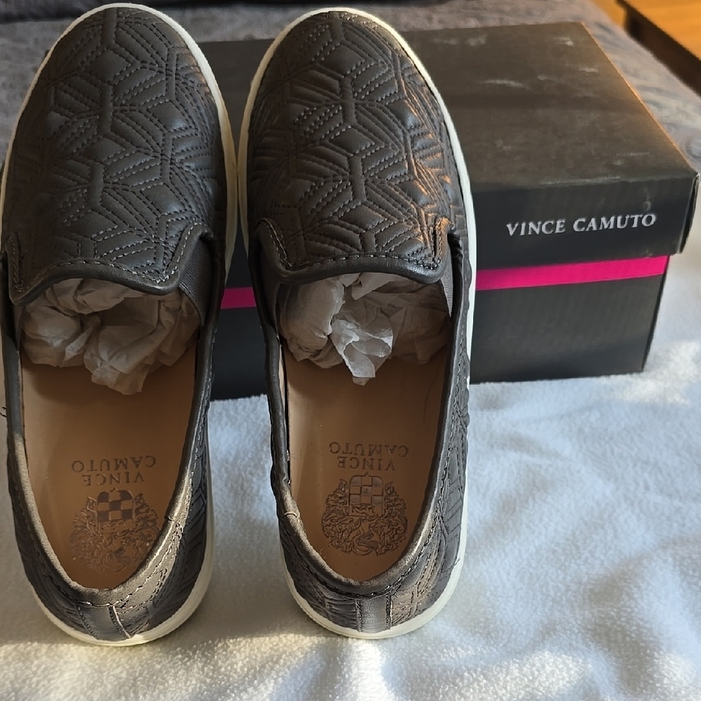 Vince Camuto Men's Black Slip-On Shoes